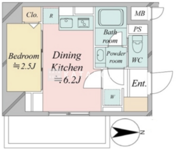 ドゥーエ王子神谷 1005 間取り図