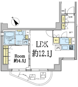 ドゥーエ五反田 703 間取り図