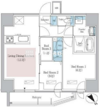 アーバネックス浅草橋フロント 503 間取り図