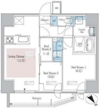 アーバネックス浅草橋フロント 1103 間取り図