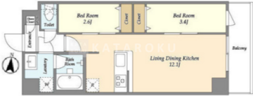 アルファコート梅島 509 間取り図