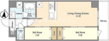 アルファコート梅島 101 間取り図
