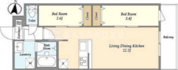 アルファコート梅島 207 間取り図