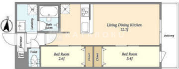 アルファコート梅島 208 間取り図