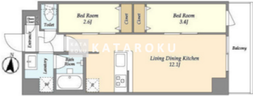 アルファコート梅島 303 間取り図