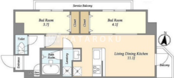 アルファコート梅島 312 間取り図
