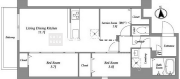 アルファコート葛西 301 間取り図
