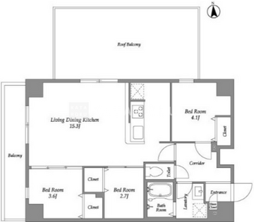 アルファコート葛西 402 間取り図