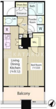 ブリリア有明スカイタワー 1522 間取り図