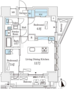 シーズンフラッツ浅草六丁目 1104 間取り図