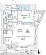 シーズンフラッツ浅草六丁目 804 間取り図