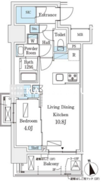 シーズンフラッツ浅草六丁目 701 間取り図