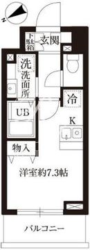 レジディア大森2 202 間取り図