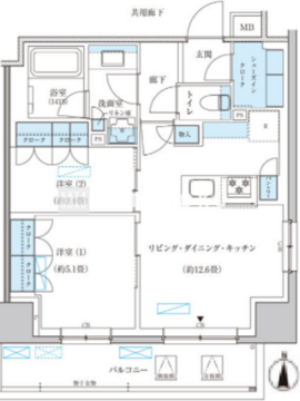 パークアクシス池袋イースト 801 間取り図