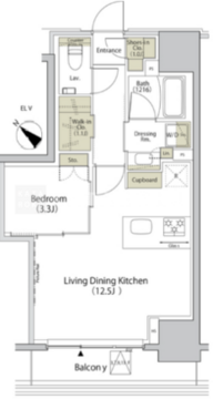 ザ・パークハビオ江古田 406 間取り図