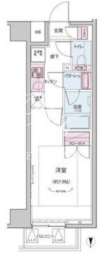 ザ・レジデンス神楽坂 1-507 間取り図