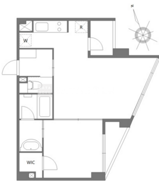 ベルジューレ高輪 102 間取り図