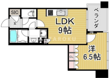 パークタワー錦糸町 409 間取り図