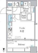 パークキューブ亀戸 407 間取り図