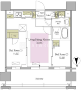 アーバネックス早稲田テラス 1202 間取り図