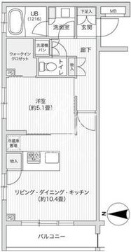レジディア笹塚2 220 間取り図