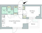 ブリリアイスト門前仲町 704 間取り図
