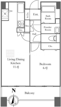リバーシティ21イーストタワーズⅡ 708 間取り図