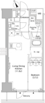 ザ・パークハビオ日本橋茅場町 907 間取り図