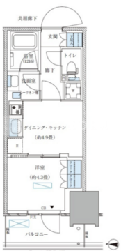 パークアクシス西大島コンフォートスクエア 933 間取り図