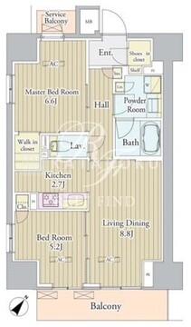 ヴェルデュール高田馬場 1106 間取り図