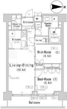 パークアクシス辰巳ステージ 1215 間取り図