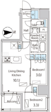 ザ・ライオンズフォーシア蒲田 605 間取り図
