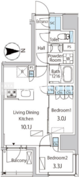 ザ・ライオンズフォーシア蒲田 305 間取り図