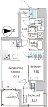 ザ・ライオンズフォーシア蒲田 505 間取り図