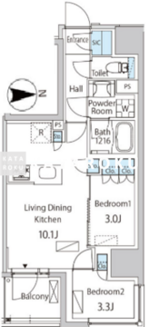 ザ・ライオンズフォーシア蒲田 1105 間取り図