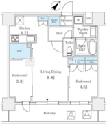 サンライズ茅場町 402 間取り図