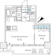 サンライズ茅場町 405 間取り図