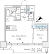 サンライズ茅場町 1005 間取り図