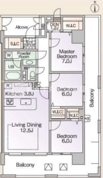 ロイヤルパークス新田 916 間取り図