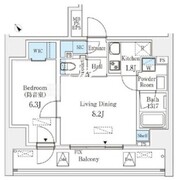 フィシオ飯田橋 501 間取り図