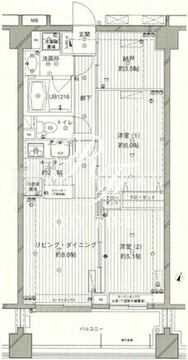 コスモリード西馬込 603 間取り図