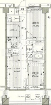 コスモリード西馬込 209 間取り図