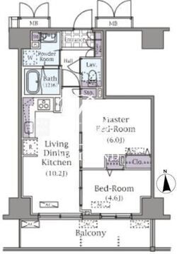 パークアクシス元浅草ステージ 1404 間取り図