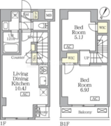 アジールコート三宿テラス 102 間取り図