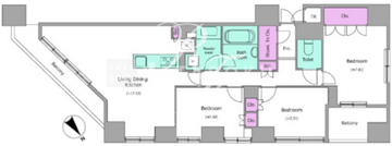 レジディア日本橋馬喰町 1205 間取り図