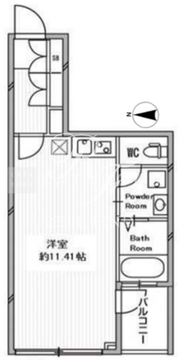 白金高輪レジデンス 403 間取り図