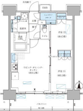 パークアクシス西大島コンフォートスクエア 1305 間取り図