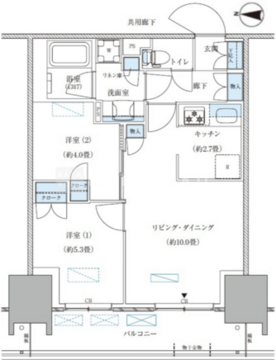 パークアクシス西大島コンフォートスクエア 1420 間取り図