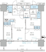 パークアクシス西大島コンフォートスクエア 1409 間取り図