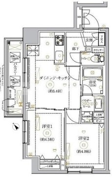 リルシア墨田八広 401 間取り図